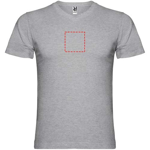 Samojedo vīriešu t-krekls ar īsām piedurknēm v veida kakla izgriezumā: Impact full front · Embroidery fixed