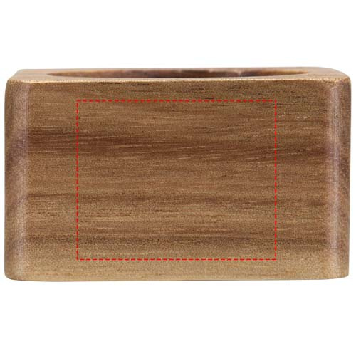 Napora akacijos medienos servetėlių žiedų laikikliai:  · Laser engraving