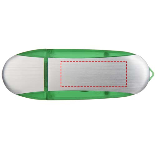 Clé USB Oval: Face arrière · Gravure laser