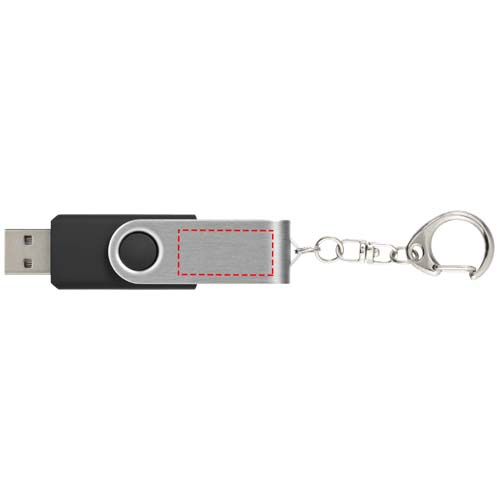 Clé USB Rotate avec porte-clés: Face avant · Gravure laser