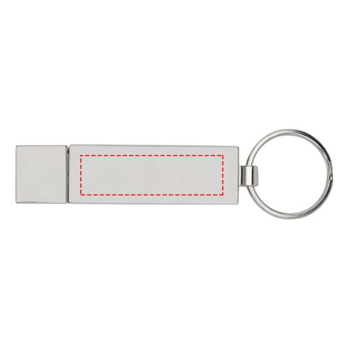 Clé USB rectangulaire à logo lumineux: Face arrière · Gravure laser