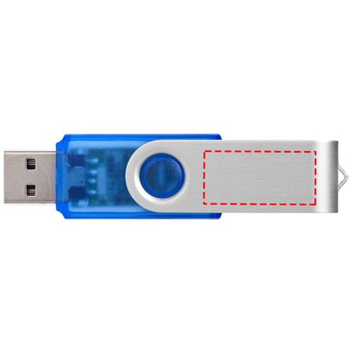 Clé USB Rotate Translucent: Face arrière · Impression numérique