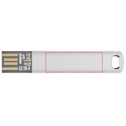 Clé USB 2.0 plate en métal: Face arrière · Gravure laser