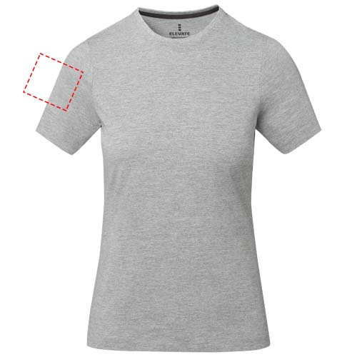 Nanaimo short sleeve women's t-shirt: Right bicep · Screenprint