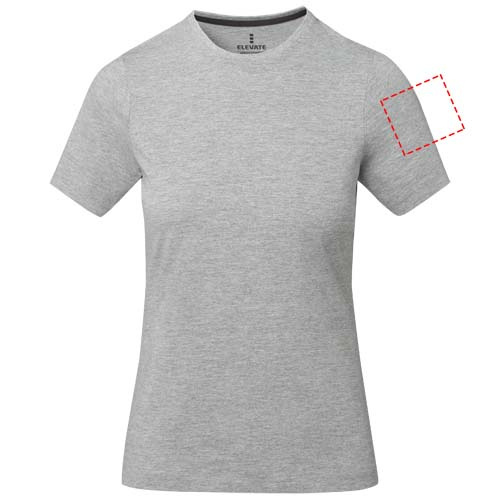 Nanaimo short sleeve women's t-shirt: Left bicep · Screenprint