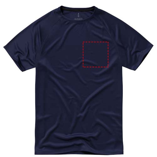 T-shirt homme cool fit à manches courtes Niagara: Poitrine gauche · Sérigraphie