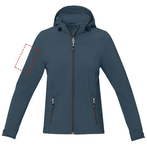 Veste softshell femme Langley: Biceps droit · Transfert DTF