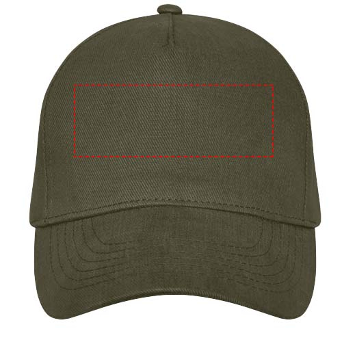 Casquette à 5 panneaux Doyle: Face avant · Broderie — variante « fixed »