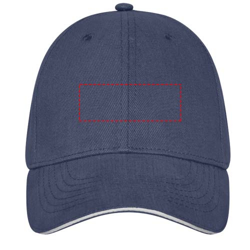 Casquette à 6 panneaux avec visière sandwich Darton: Face avant · Broderie 3D
