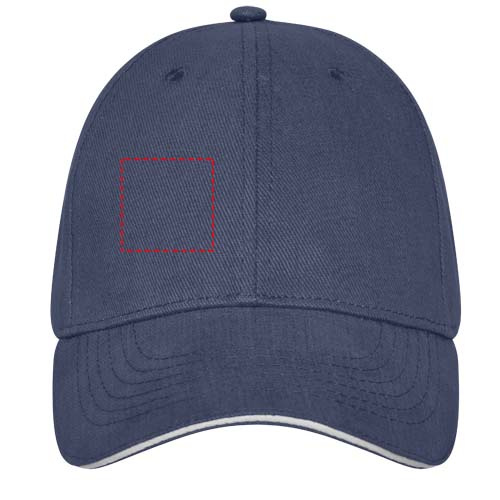 Casquette à 6 panneaux avec visière sandwich Darton: Devant, à droite · Transfert