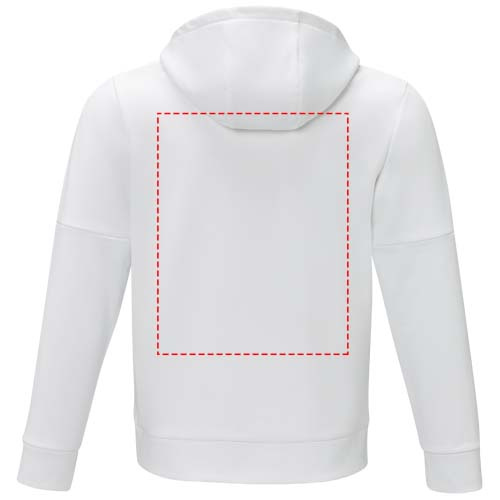 Sweat à capuche homme de style anorak à demi-zip Sayan: Impact – haut du dos · Sublimation