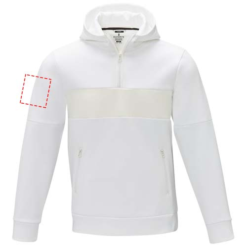 Sweat à capuche homme de style anorak à demi-zip Sayan: Biceps droit · Sublimation