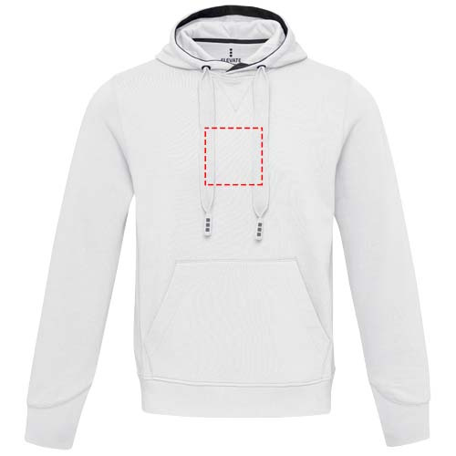Sweat à capuche unisexe Laguna: Impact – toute la face avant · Broderie — variante « fixed »
