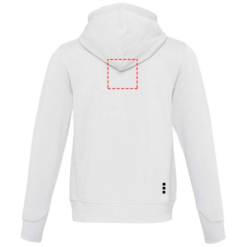 Sweat à capuche unisexe Laguna: Impact – haut du dos · Broderie — variante « fixed »