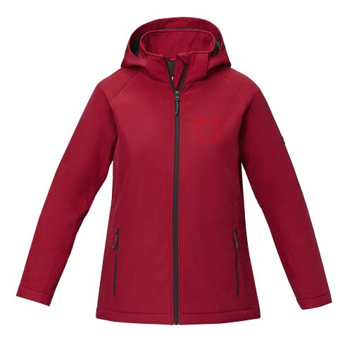 Veste softshell rembourrée femme Notus: Poitrine gauche · Broderie — variante « fixed »