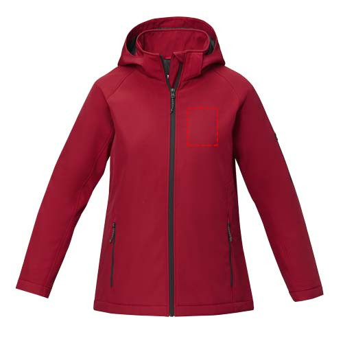 Veste softshell rembourrée femme Notus: Poitrine gauche · Transfert DTF