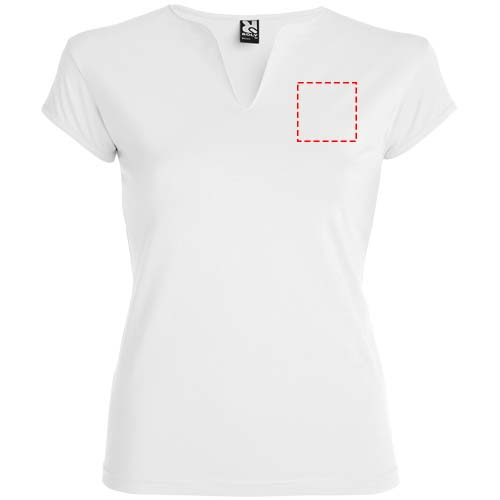 Belice sieviešu t-krekls ar īsām piedurknēm: Left chest · Screenprint