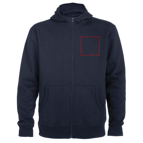 Sweat-shirt unisexe zippé à capuche Montblanc: Poitrine gauche · Sérigraphie