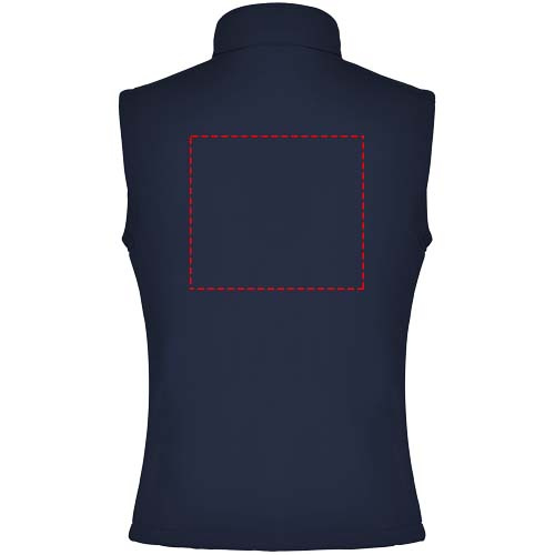 Gilet softshell unisexe Nevada: Impact – haut du dos · Sérigraphie
