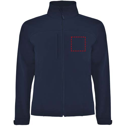 Veste softshell unisexe Rudolph: Poitrine gauche · Broderie — variante « fixed »