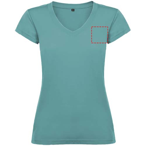 T-shirt Victoria à col en V et manches courtes pour femme: Poitrine gauche · Transfert