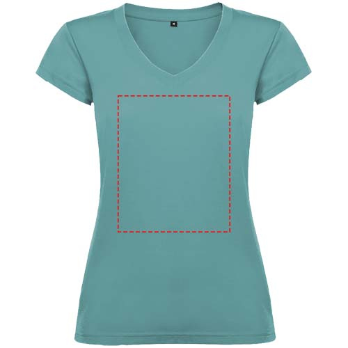 T-shirt Victoria à col en V et manches courtes pour femme: Impact – toute la face avant · Transfert DTF