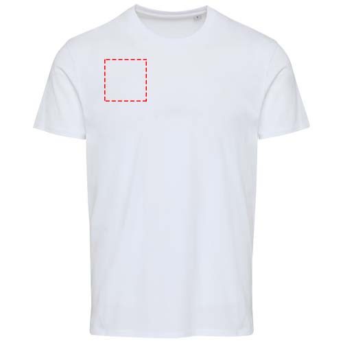 Tee-shirt unisexe Azurite à manches courtes en coton biologique OCS 160 g/m²: Poitrine droite · Sérigraphie