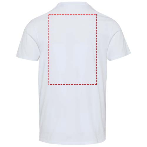 Tee-shirt unisexe Azurite à manches courtes en coton biologique OCS 160 g/m²: Impact – haut du dos · Sérigraphie
