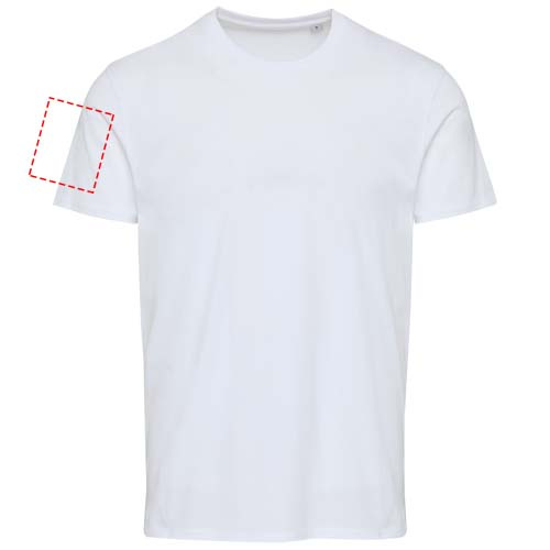 Tee-shirt unisexe Azurite à manches courtes en coton biologique OCS 160 g/m²: Biceps droit · Sérigraphie