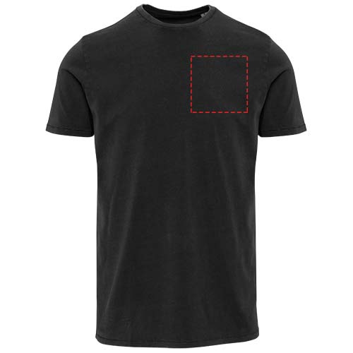 Tee-shirt homme Nanaimo à manches courtes, finition lavée, 160 g/m2: Poitrine gauche · Transfert DTF