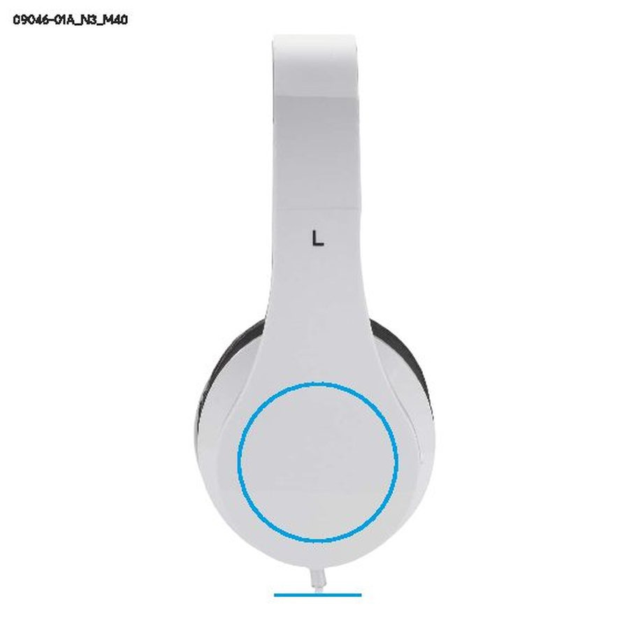 Casque audio blanc, second choix: Schéma du fournisseur, zone de marquage, PDF p2