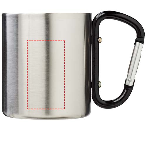 Alps – mug isotherme 200 ml avec anse mousqueton: Face avant · Tampographie