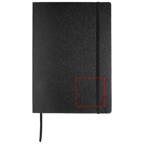 Carnet A4 à couverture rigide Executive: Face avant · Autocollant imprimé en numérique