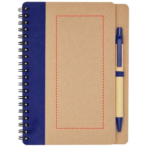 Carnet recyclé avec stylo Priestly: Face avant · Sérigraphie