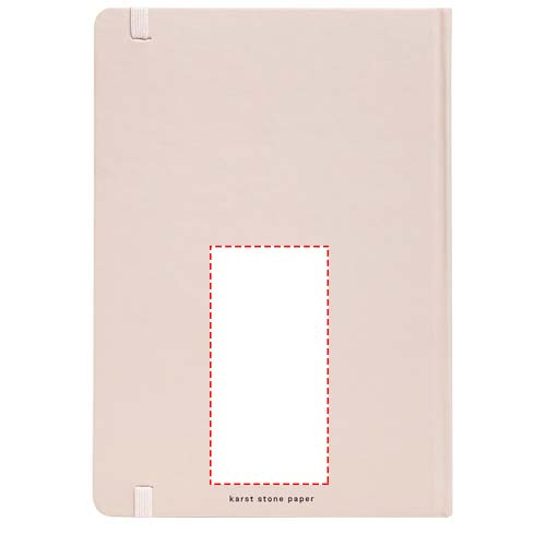 Carnet ligné A5 à couverture rigide en papier de pierre Karst®: Face arrière · Doming en quadrichromie
