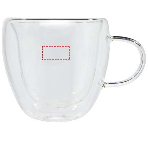 Ensemble de 2 verres à double paroi 100 ml avec dessous de verre en bambou Manti : Support 2 · Gravure laser
