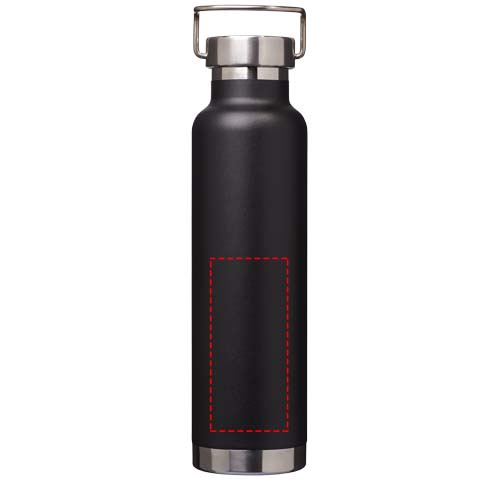 Bouteille de sport 650 ml à isolation sous vide avec couche de cuivre Thor: Face avant · Gravure laser