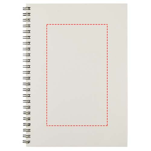 Carnet à spirale Desk-Mate® A5 à couverture colorée: Face avant · Sérigraphie