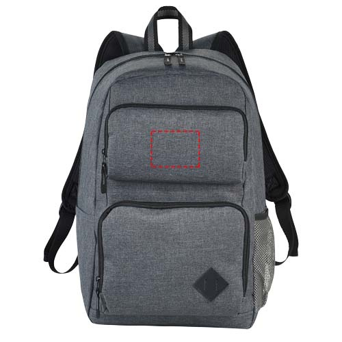 Sac à dos 20 l pour ordinateur 15 pouces Graphite Deluxe: Dessus · Sérigraphie