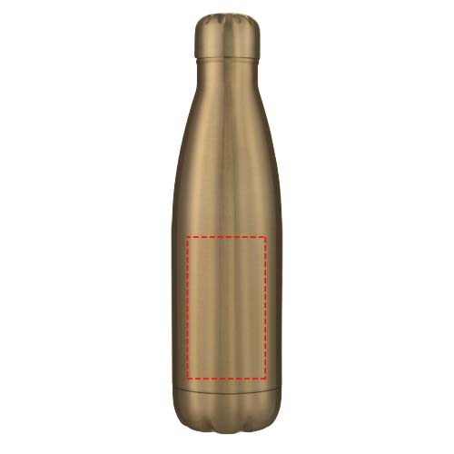 Bouteille en acier inoxydable 500 ml à isolation sous vide Cove: Face avant · Gravure laser