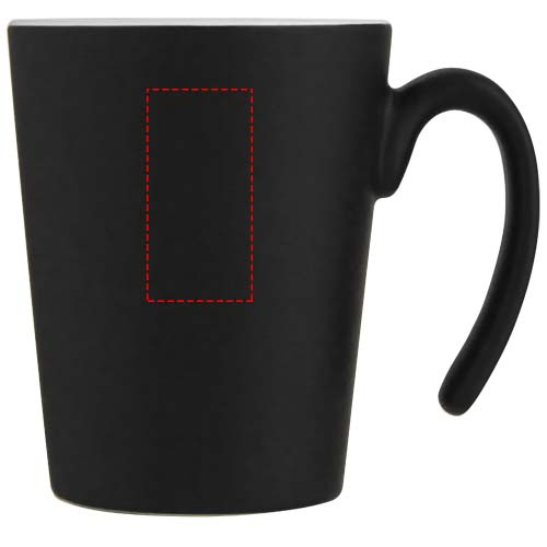 Mug en céramique 360 ml avec anse Oli: Face avant · Gravure laser