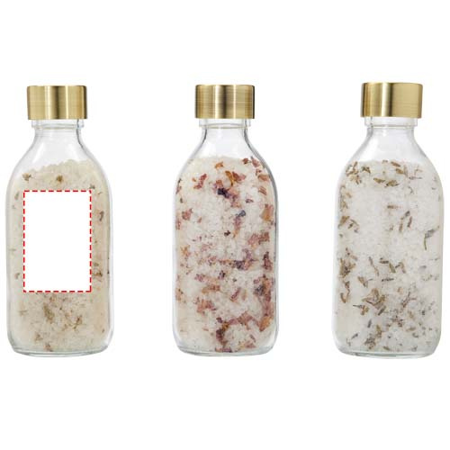 Wellmark Just Relax 3-piece 200 ml bath salt gift set: 1st bottle · Digital sticker