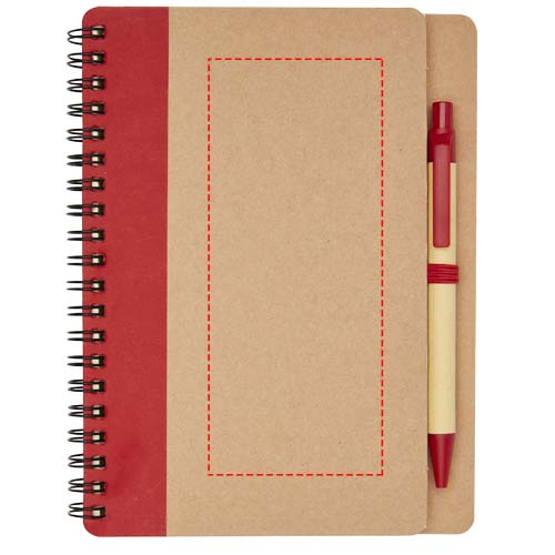 Carnet recyclé avec stylo Priestly: Face avant · Sérigraphie