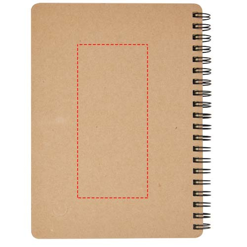 Carnet recyclé avec stylo Priestly: Face arrière · Sérigraphie