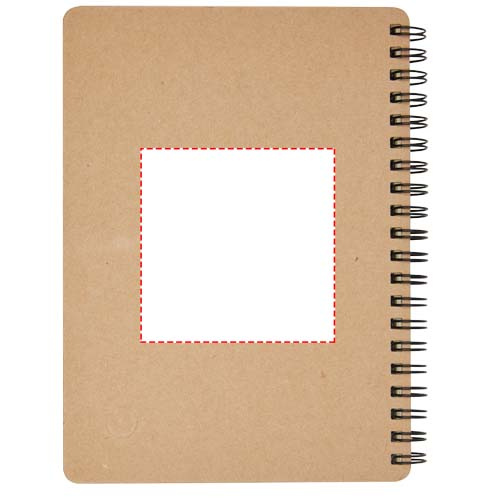 Carnet recyclé avec stylo Priestly: Face arrière · Autocollant imprimé en numérique