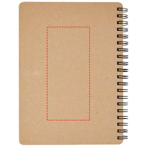 Carnet recyclé avec stylo Priestly: Face arrière · Sérigraphie