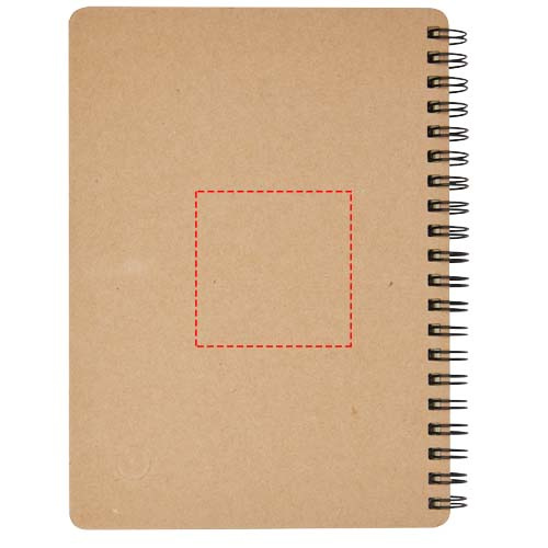 Carnet recyclé avec stylo Priestly: Face arrière · Tampographie