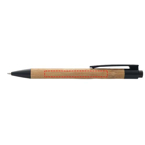Stylo à bille en bambou Borneo: Corps du stylo · Tampographie