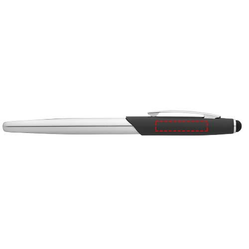 Ensemble stylo à bille tactile et roller Geneva: Capuchon du stylo roller · Gravure laser