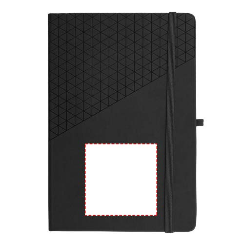 Carnet A5 à couverture rigide Theta: Face avant · Autocollant imprimé en numérique
